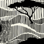 Wildlife Safari Savannah black ´n white Coffee Mug Gallery Image 2