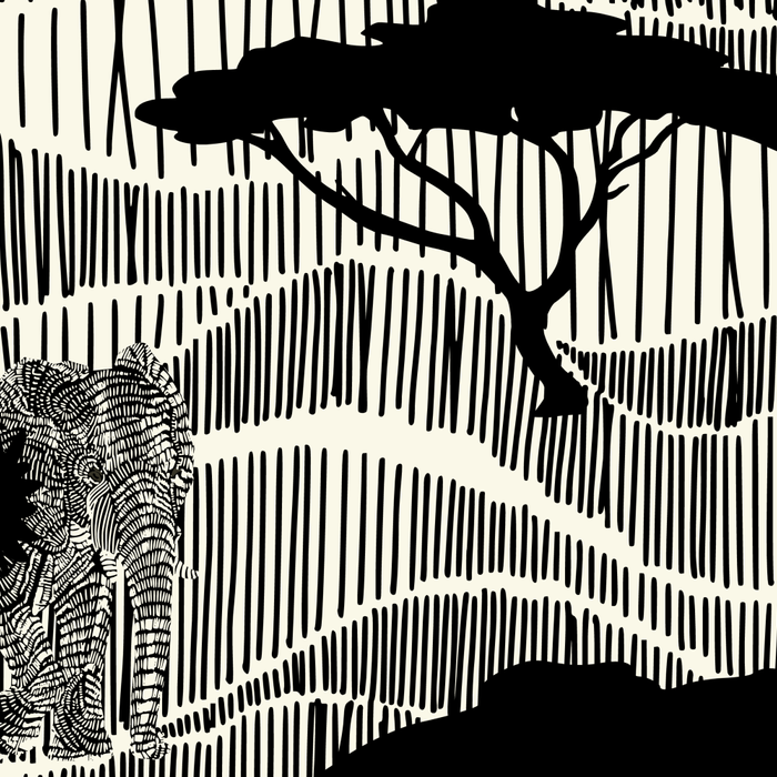 Wildlife Safari Savannah black ´n white Coffee Mug Gallery Image 2