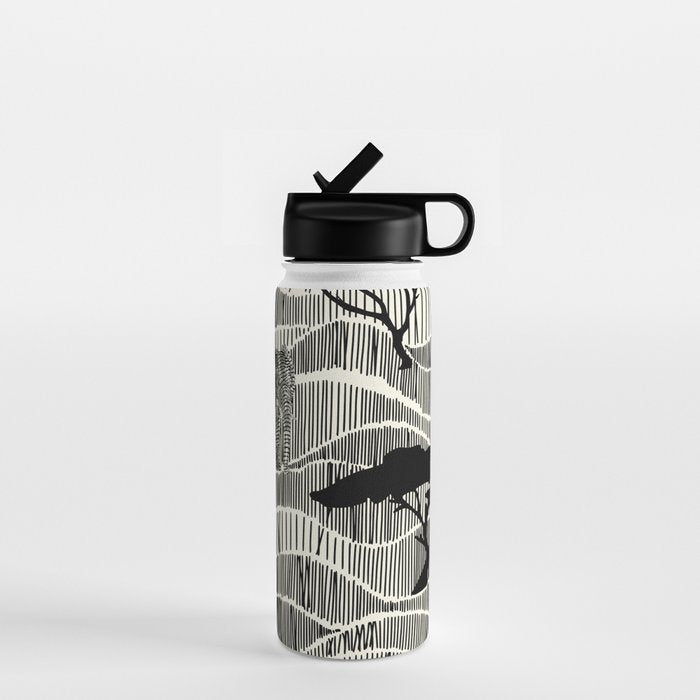 Wildlife Safari Savannah black ´n white Water Bottle Gallery Image 1