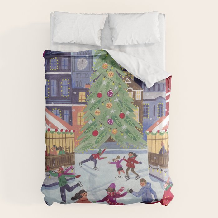 Skating in London Duvet Cover Gallery Image 1