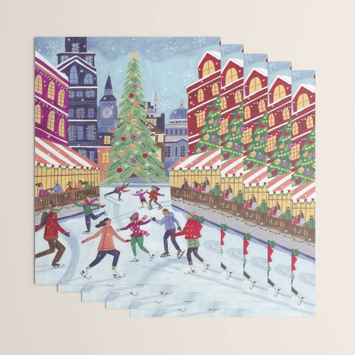 Skating in London Wrapping Paper Gallery Image 3