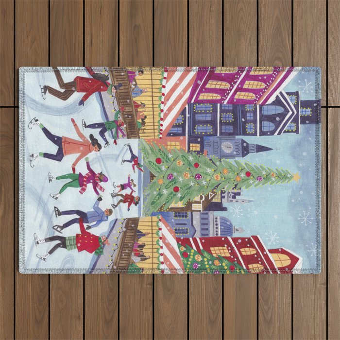 Skating in London Outdoor Rug Gallery Image 1