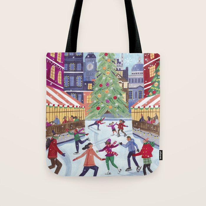Skating in London Tote Bag Gallery Image 1