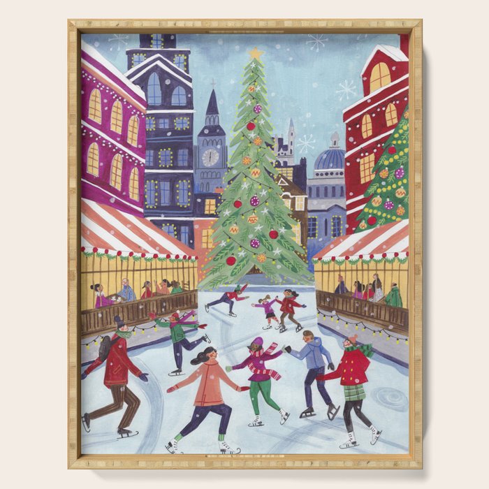 Skating in London Serving Tray Gallery Image 1