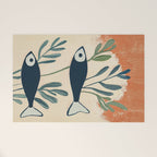 Two Swimming Fish Welcome Mat Gallery Image 1
