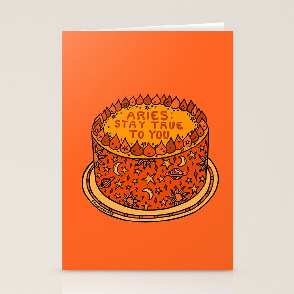 Aries Cake Stationery Card Gallery Image 2