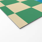 Blocks of Mixed Checkered Colorful Plaids geometric pattern Welcome Mat Gallery Image 2