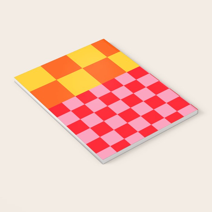 Blocks of Mixed Checkered Colorful Plaids geometric pattern Notebook Gallery Image 3