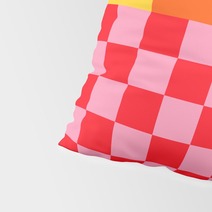 Blocks of Mixed Checkered Colorful Plaids geometric pattern Pillow Sham Gallery Image 4
