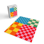 Blocks of Mixed Checkered Colorful Plaids geometric pattern Jigsaw Puzzle Gallery Image 2