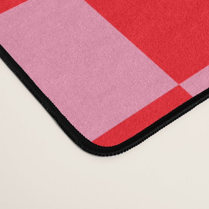 Blocks of Mixed Checkered Colorful Plaids geometric pattern Desk Mat Gallery Image 4