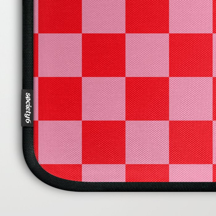 Blocks of Mixed Checkered Colorful Plaids geometric pattern Laptop Sleeve Gallery Image 3