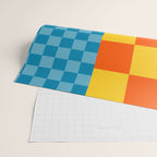 Blocks of Mixed Checkered Colorful Plaids geometric pattern Wrapping Paper Gallery Image 2