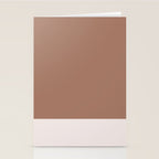 Minimalist Mocha Color Block Simple Striped Solid Stationery Card Gallery Image 2