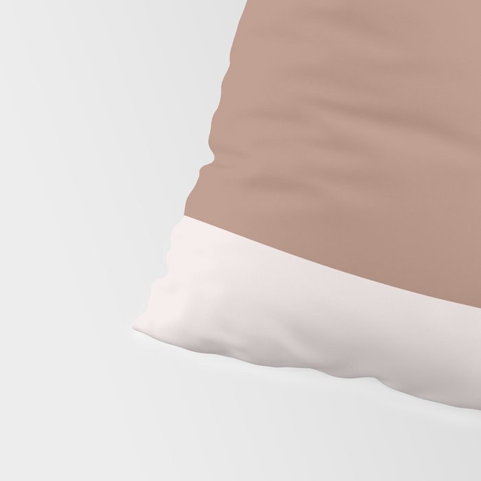Minimalist Mocha Color Block Simple Striped Solid Pillow Sham Gallery Image 4