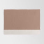Minimalist Mocha Color Block Simple Striped Solid Rug Gallery Image 2