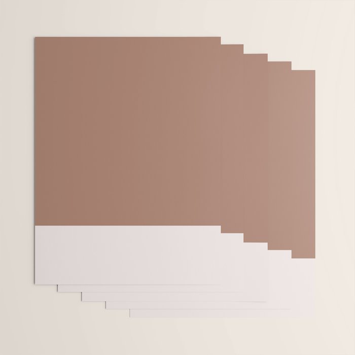 Minimalist Mocha Color Block Simple Striped Solid Wrapping Paper Gallery Image 3