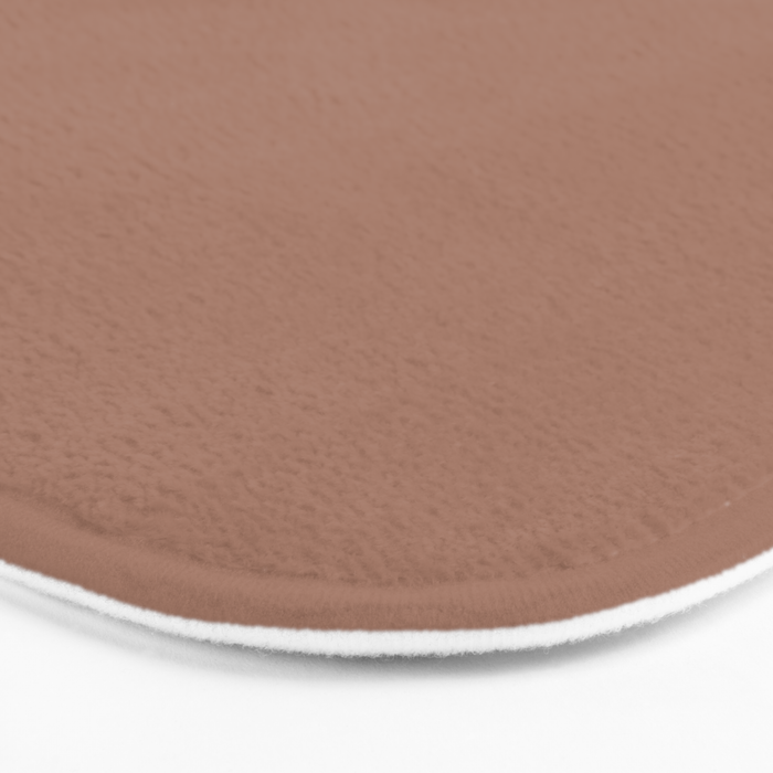 Minimalist Mocha Color Block Simple Striped Solid Bath Mat Gallery Image 3