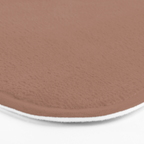 Minimalist Mocha Color Block Simple Striped Solid Bath Mat Gallery Image 3