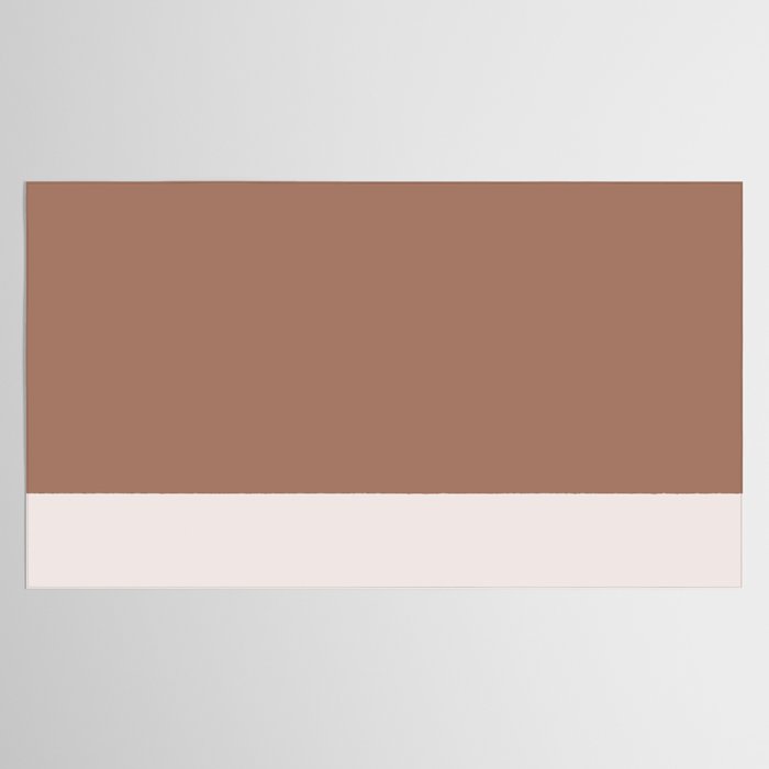 Minimalist Mocha Color Block Simple Striped Solid Tablecloth Gallery Image 2