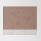 Minimalist Mocha Color Block Simple Striped Solid Throw Blanket Gallery Image 2