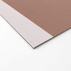 Minimalist Mocha Color Block Simple Striped Solid Welcome Mat Gallery Image 2
