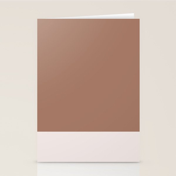 Minimalist Mocha Color Block Simple Striped Solid Stationery Card Gallery Image 1