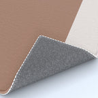 Minimalist Mocha Color Block Simple Striped Solid Rug Gallery Image 4