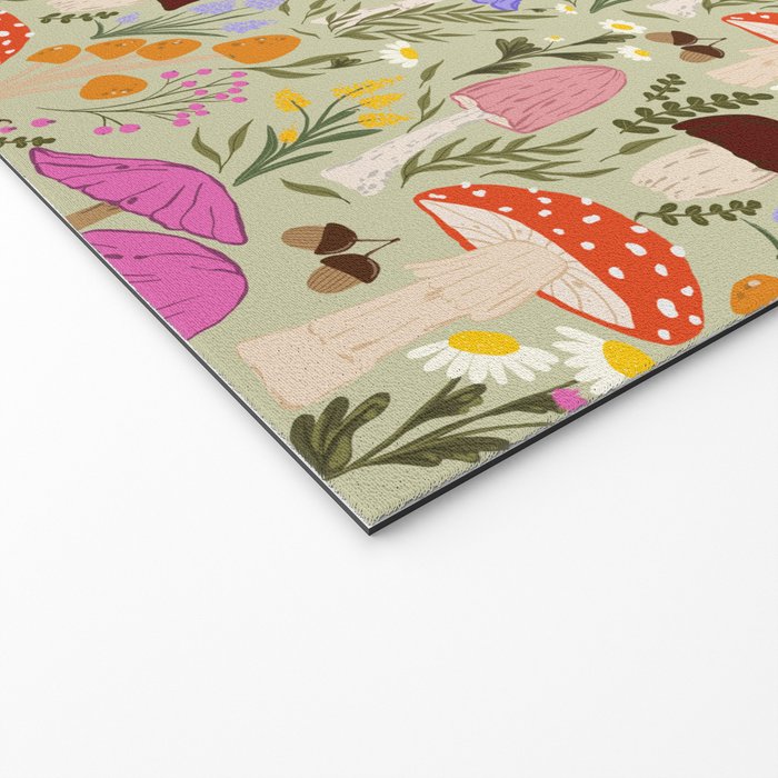 Colourful mushrooms, flowers and berries illustration  Welcome Mat Gallery Image 2