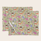 Colourful mushrooms, flowers and berries illustration  Placemat Gallery Image 1