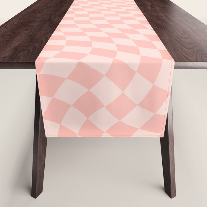 Check VII - Pink Twist â Checkerboard Print Table Runner Gallery Image 1