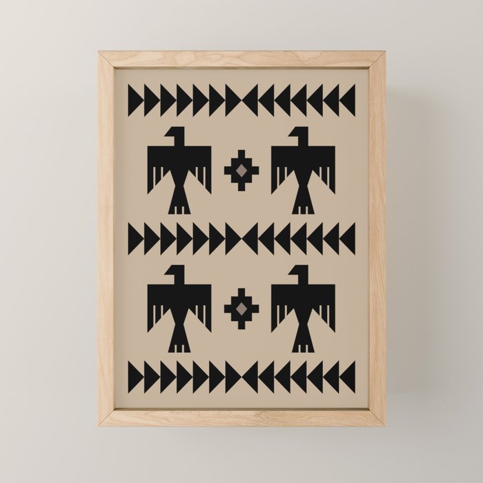 Southwestern Eagle and Arrow Pattern 125 Mini Art Print Gallery Image 1