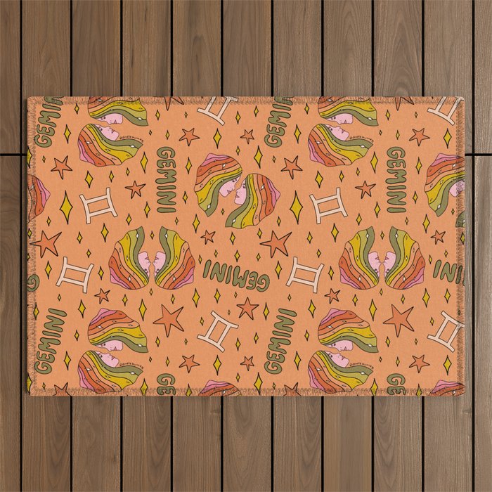 Gemini Print Outdoor Rug Gallery Image 1