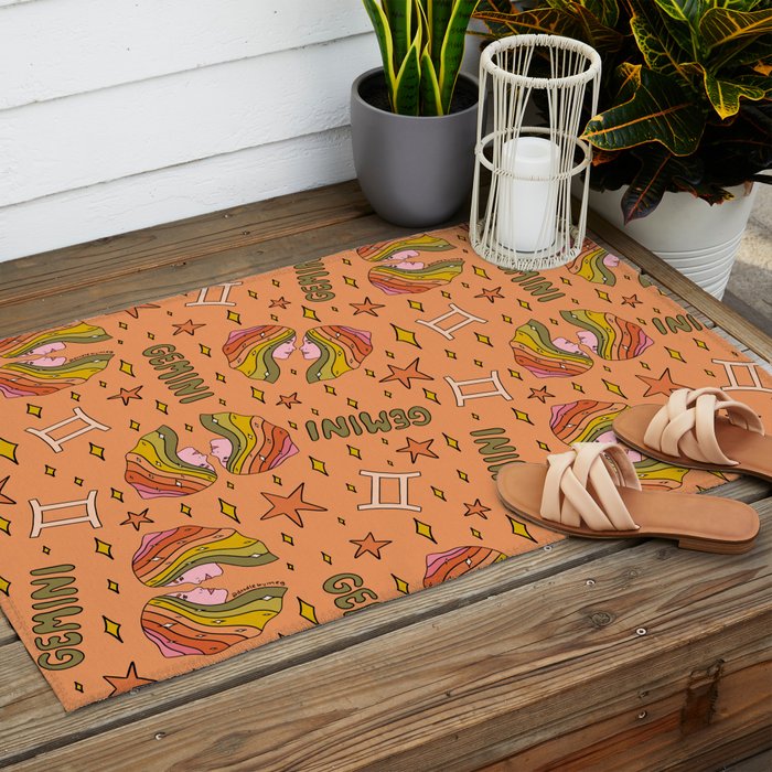 Gemini Print Outdoor Rug Gallery Image 2