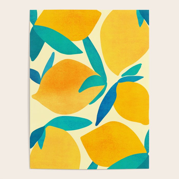 Mangoes - Tropical Fruit Illustration Poster Gallery Image 1