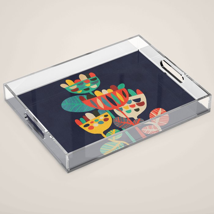 Wild Flowers Acrylic Tray Gallery Image 1