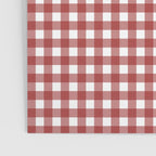 Gingham Plaid Checkered Pattern in Cherry Red and White Poster Gallery Image 3