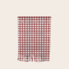 Gingham Plaid Checkered Pattern in Cherry Red and White Wall Hanging Gallery Image 1