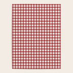 Gingham Plaid Checkered Pattern in Cherry Red and White Poster Gallery Image 4