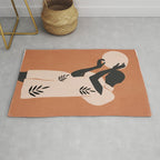 Minimal Abstract Art Sunset Girl 5 Rug Gallery Image 1