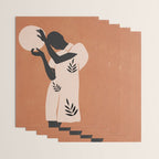 Minimal Abstract Art Sunset Girl 5 Wrapping Paper Gallery Image 3
