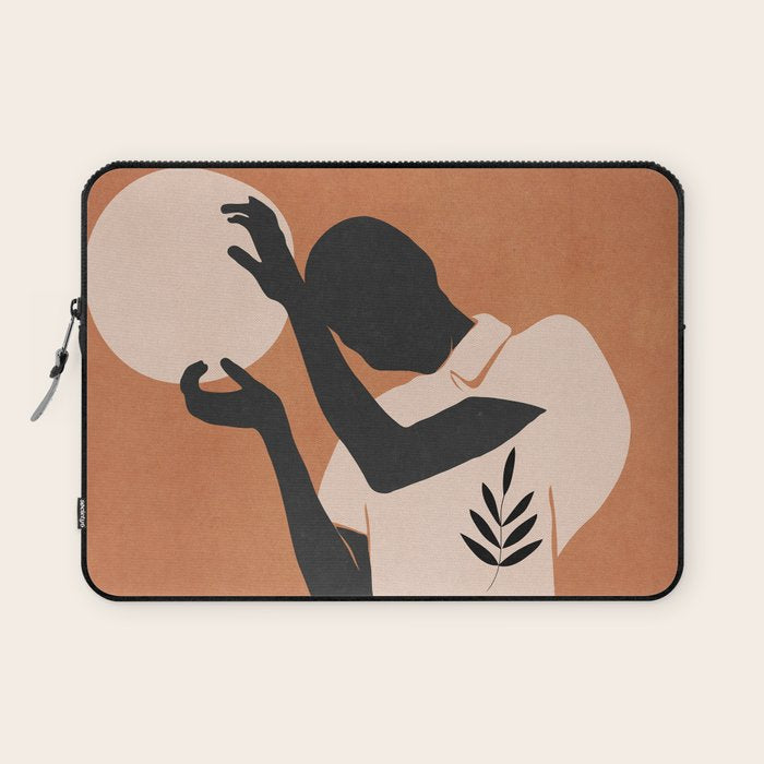 Minimal Abstract Art Sunset Girl 5 Laptop Sleeve Gallery Image 1