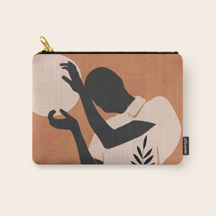 Minimal Abstract Art Sunset Girl 5 Carry All Pouch Gallery Image 1