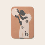 Minimal Abstract Art Sunset Girl 5 Bath Mat Gallery Image 1
