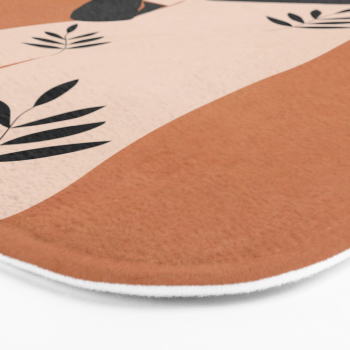 Minimal Abstract Art Sunset Girl 5 Bath Mat Gallery Image 3