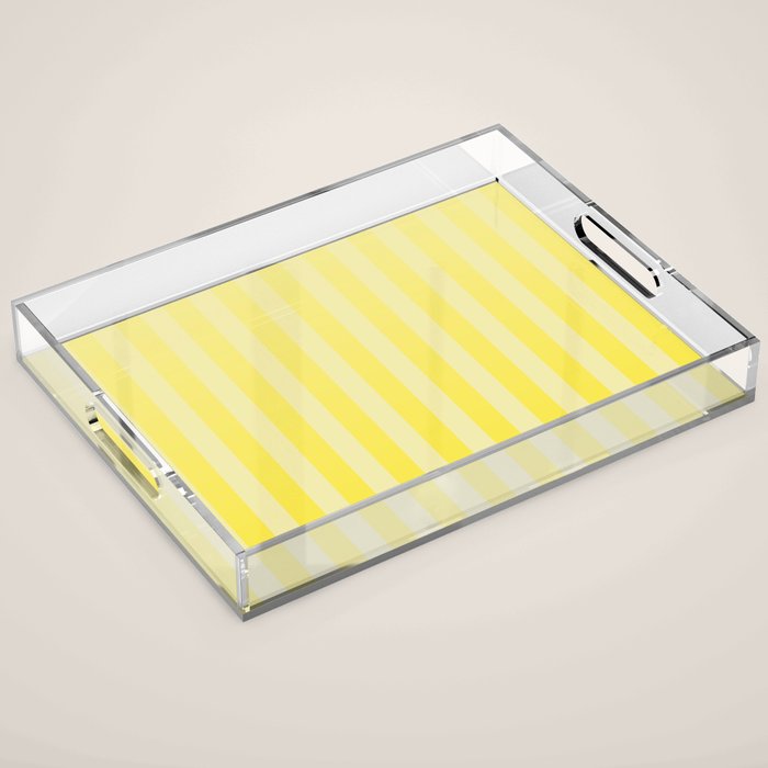 Dreamy Future Stripes Yellow Gradient Ombre Pattern Acrylic Tray Gallery Image 1