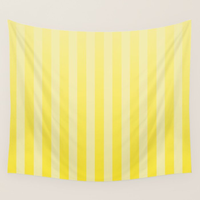 Dreamy Future Stripes Yellow Gradient Ombre Pattern Wall Tapestry Gallery Image 1