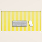 Dreamy Future Stripes Yellow Gradient Ombre Pattern Desk Mat Gallery Image 1