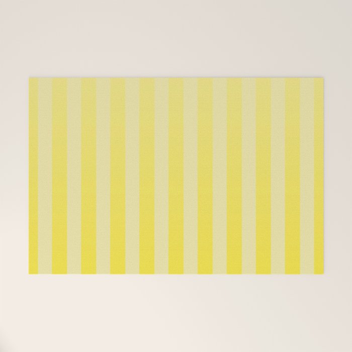 Dreamy Future Stripes Yellow Gradient Ombre Pattern Welcome Mat Gallery Image 1