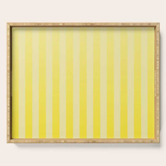 Dreamy Future Stripes Yellow Gradient Ombre Pattern Serving Tray Gallery Image 1